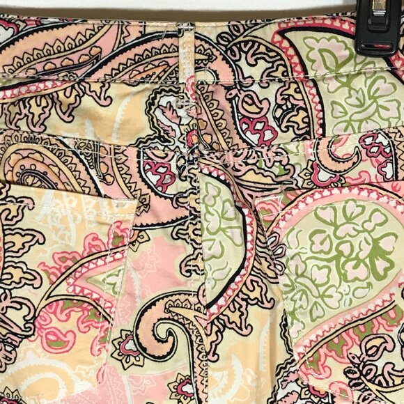 Croft & Barrow Stretch Women's 12 Multicolor Paisley Skorts - Picture 5 of 11